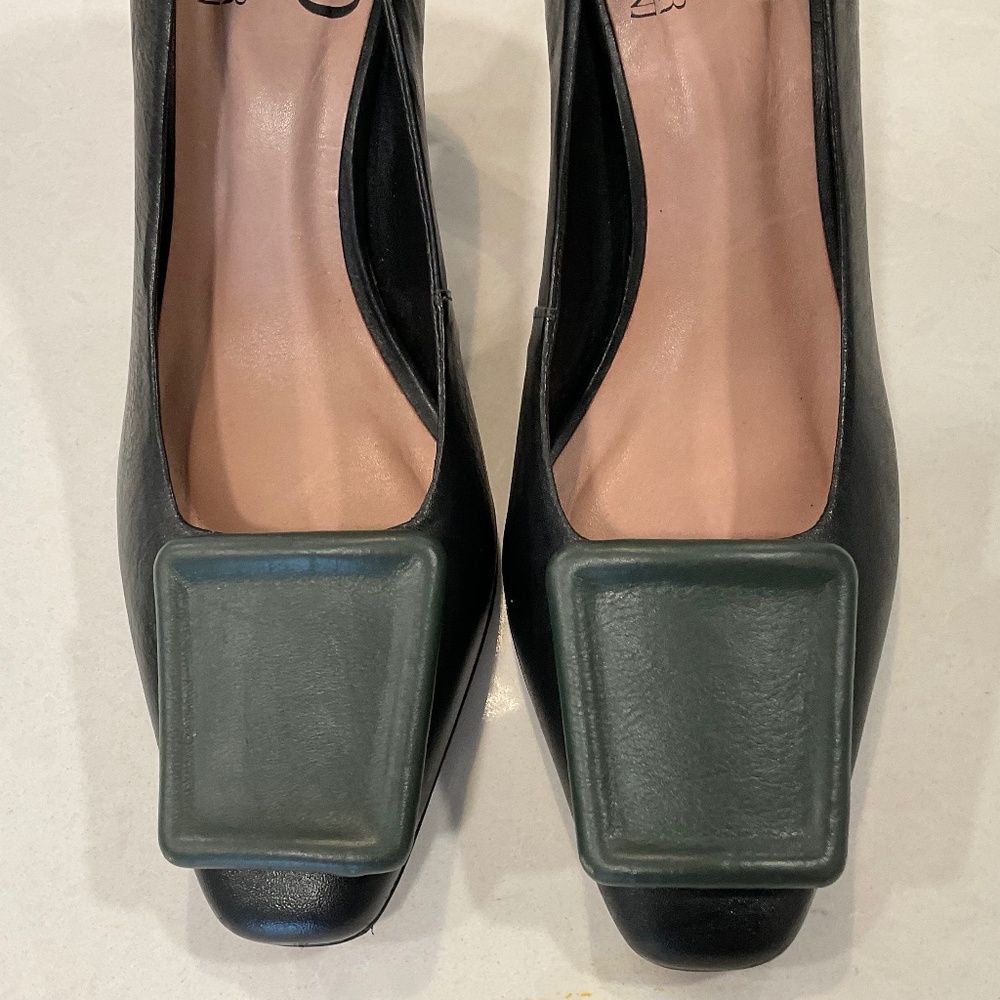 ATP ATELIER PIETRINI Italy Heels Black Green Size 37 - Picture 9 of 14